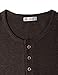 H2H Mens Basic Henley T-Shirts with Short Sleeve Brown US M/Asia L (JDSK31)