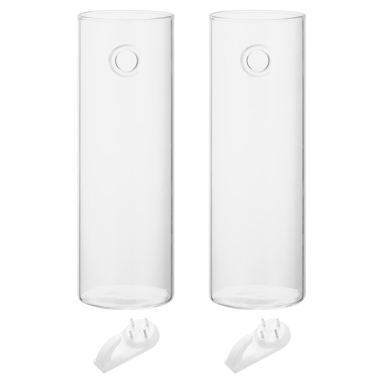 PATIKIL Wall Vases for Flowers, 2 Pcs Planters Hanging Glass Cylinder Terrariums Propagation Station for Home Office Decor Housewarming Gifts