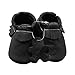 YIHAKIDS Baby Tassels Shoes Soft Leather Sole Infant Kids Crib Toddler First Walker Moccasins Black(Size 5,6-12 Months/4.9in)