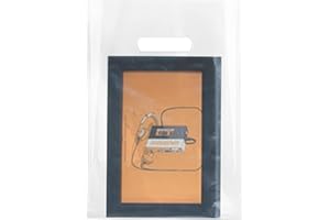 MLAFLY Clear Plastic bags with handle 100 Pack Clear Gift Bags for Small Business Shopping Merchandise Bags for Packaging Products Retail Boutique (Small(9x12))