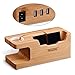 USB Charging Stand - Tendak Phone Stand with 3 USB Port Bamboo Wood Charging Dock Station for 38mm and 42mm Apple Watch & iPhone 6 6 Plus 5S 5 7 7 Plus and Other Smartphone