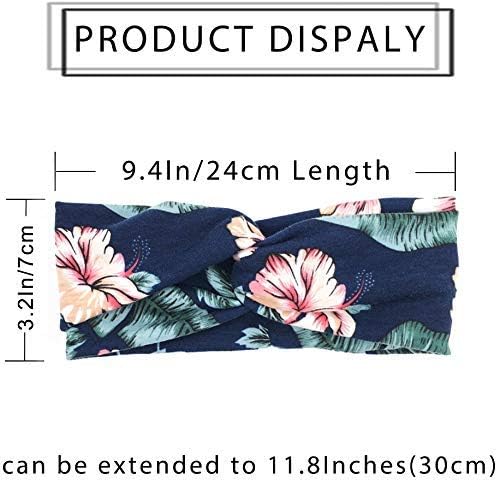KAVYA Wide Headbands for Women's Hair Headband Soft Head Bands Adult Women Hairband Turban Flower Cotton Head band Everyday Yoga Sport Fitness - Image 3