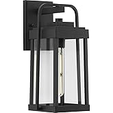 Progress Lighting P560286-031 Walcott Outdoor Wall Lantern, 1-Light 60 Watts, Textured Black