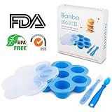 Bonbo Silicone Egg Bites Molds for Instant Pot Accessories - Fits Instant Pot 5,6,8 qt Pressure Cooker, Reusable Storage Container and Freezer Tray with Lid and 2 Baby Spoons