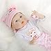 SanyDoll Reborn Baby Doll Newborn baby Vinyl Silicone 22 inch 55 cm Lifelike Gift smile cute