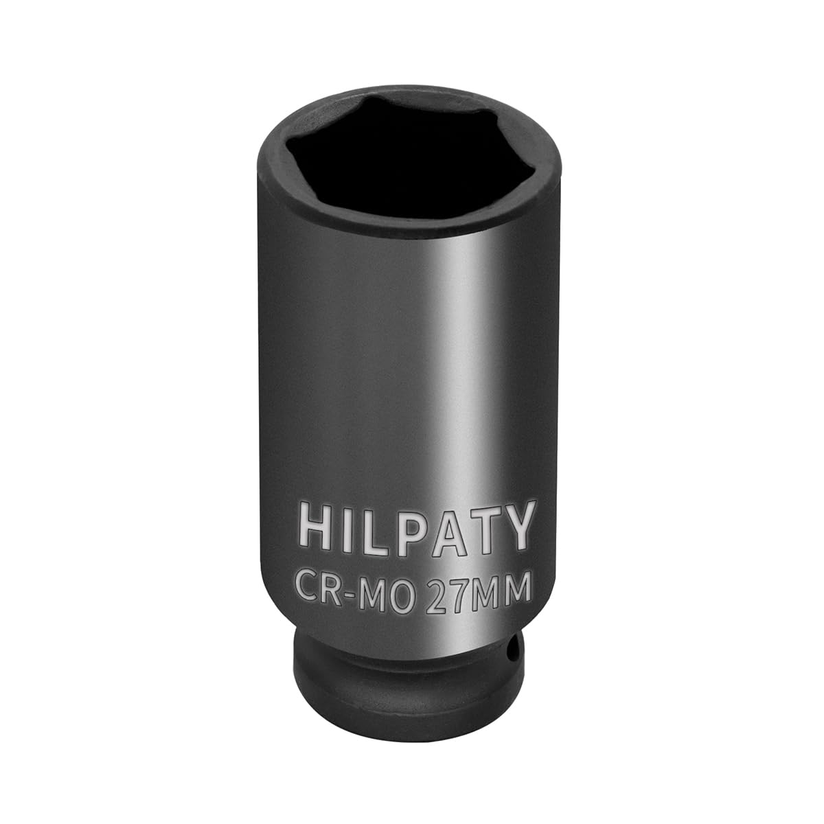 Hlipaty Impact Socket 27mm, 1/2" Square Drive 6 Point Cr-Mo Deep Socket, 78mm Length — image 1