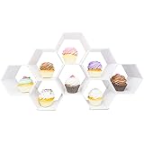 Kwirkworks Cupcake Stand -Unique Design Honeycomb Cupcake Holder |Create Several Styles with Different Combinations of Hexago