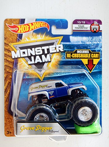 Hot Wheels Monster Jam Grave Digger The Legend Re-Crushable Car