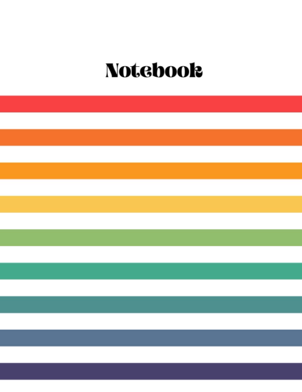 Notebook: Modern colorful cover composition journal diary - 8.5 x 11 - 100 lined pages