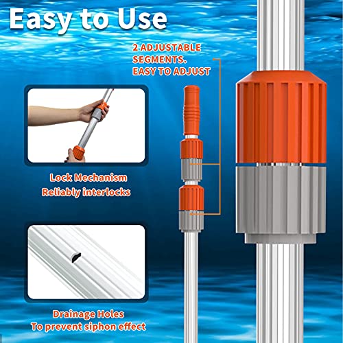 Buyplus Swimming Pool Pole 4 to 12 Feet, Professional Aluminum