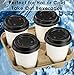 Premium Biodegradable 4 Cup Carrier 25 Pack by Avant Grub. Compostable, Pulp Fiber Tray for Hot and Cold Drinks. Eco-Friendly and Stackable to Keep Soda, Coffee and Other Beverages from Spilling