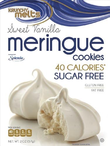 Krunchy Melts' Sugar Free Meringue Cookies - Vanilla (12 Pack)