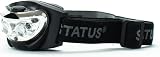 Status LED Headlamp Black Multi-Purpose 3xAAA Batteries Included Running Camping view 5