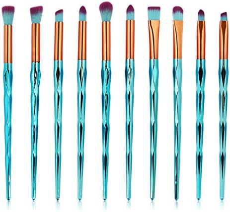 7/10Pcs Diamond Makeup Brushes Set Powder Foundation Eye Shadow Blush Blending Cosmetics Beauty Make Up Brush Tool Kits Blue-10pcs