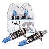 S&D 2 X H1 100W 12V Car Headlight Lamp Halogen Light Super Bright Fog Xenon Bulb White