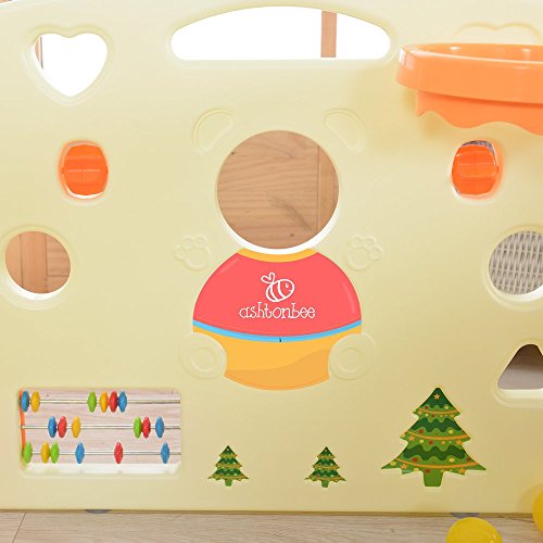 Baby Playpen Kids Activity Area - Multicolor 16-Panel Set Indoor and Outdoor Play Yard - Thumbnail 7