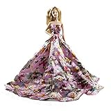 Peregrine Pink Floral Silk Ball Gown for Barbie Doll