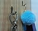 ALIMITOPIA 20pcs Metal Hook with 40pcs Screw,Small Size Antique Bronze Tone Door Wall Mounted Hook Hanger