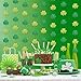 Comken 8 Pack Glitter Shamrock Hanging Garland Decorations - No DIY Needed - St. Patrick's Day Hanging Shamrock Clover Decorations - Lucky Irish Party Supplies Decorations