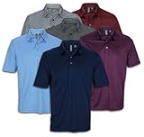 Ashworth Mens Performance Feed Stripe Golf Polo Shirt