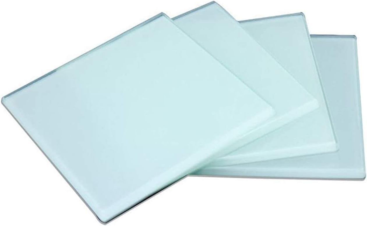 24pcs 3.93.9inch Blank Sublimation Glass Coaster Coffee Cup Mat Heat Press Transfer Crafts