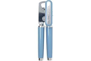 KitchenAid - Classic Can Opener, Stainless Steel Manual Can Opener with Built-in Bottle Opener (Blue Velvet)