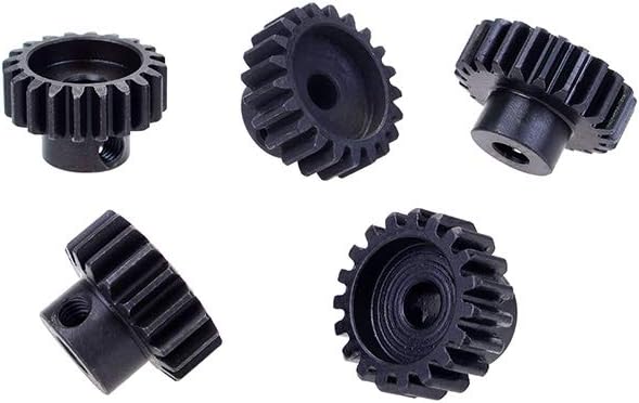 DollaTek 5PCS M1 5mm 18T 19T 20T 21T 22T steel metal Pinion Engine Gear for Rc Car 1/8 Brushed Brushless Motor - Image 4
