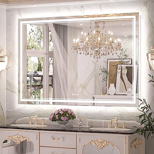 Keonjinn LED Bathroom Mirror with Front and Backlight