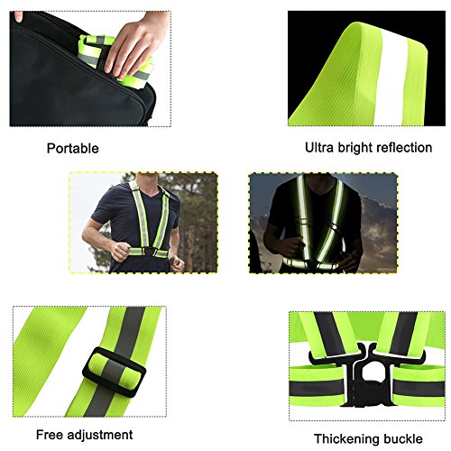 image for AUOON Reflective Strap Vest，Reflective Vest Adjustable，Lightweight