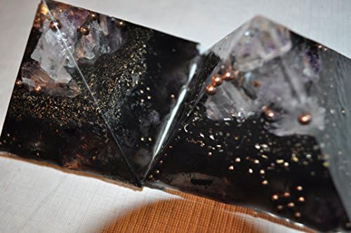 Hand Made Custom organite emf Protection Devices 2 Large Crystal Based Anti EMF Orgone Energy Pyramids for Home or Office Decoration Holiday or Wedding Gifts for her or him