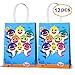Cute Shark Party Bags For Baby Birthday Favor Kids Candy Gifts Paper Bag, Well for Girls or Boys-12pack