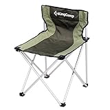 KingCamp Folding Camp Quad Chair Steel Frame Padded Oversized Light Weight Heavy Duty Portable Stable for Camping Picnic Backpacking Outdoor and Home with Carry Bag