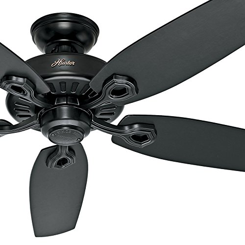 Hunter Fan 52in Ceiling Fan in Matte Black with Matte Black Reversible