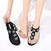 Women Bohemian Thong Sandal T-Strap Elastic Back Beach Flip Flops Sandals