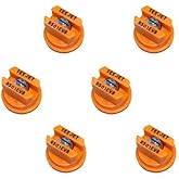 Pack of 6 - TeeJet Even Flat Spray Tip Orange 95&deg; Polymer w/SS Insert Visiflo
