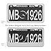 Ohuhu 2 PCS Slim Bottom License Plate Frames Polish Mirror Powder Coated Wont Block Letters/Stickers