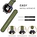 FINTIE Watch Band Compatible with Garmin Forerunner 235, Soft Nylon Sport Straps Replacement Watch Bands Compatible with Garmin Forerunner 235/220/230/620/630/735XT (Olive)