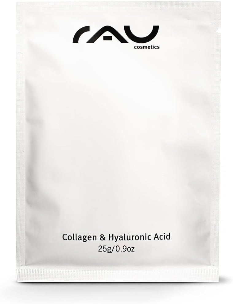 RAU Collagen & Hyaluronic Acid Mask 1 pc. - Intensive Anti-Ageing Moisturiser Fleece Mask For Face - Provides Your Skin with Valuable Substances for Perfect Treatment Result