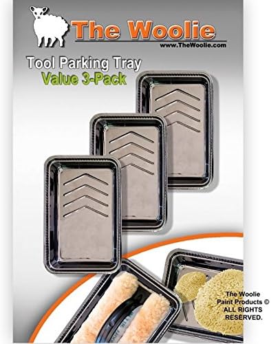 11" x 7" x 2" - Small Plastic Paint Tray VALUE 3-Pack - "Paint Tool Parking Trays" by The Woolie