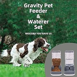 NKECOBJI Automatic Pets Feeder and Water Dispenser