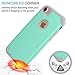 Tekcoo for iPhone 8 Case, Tekcoo iPhone 7 Case for Girls, [Tbaron Series] Bumper Case Shock Absorbing Hard Hybrid Slim Thin Cute Cover [Scratch Proof] Plastic Shell + TPU Rubber Inner [Turquoise]
