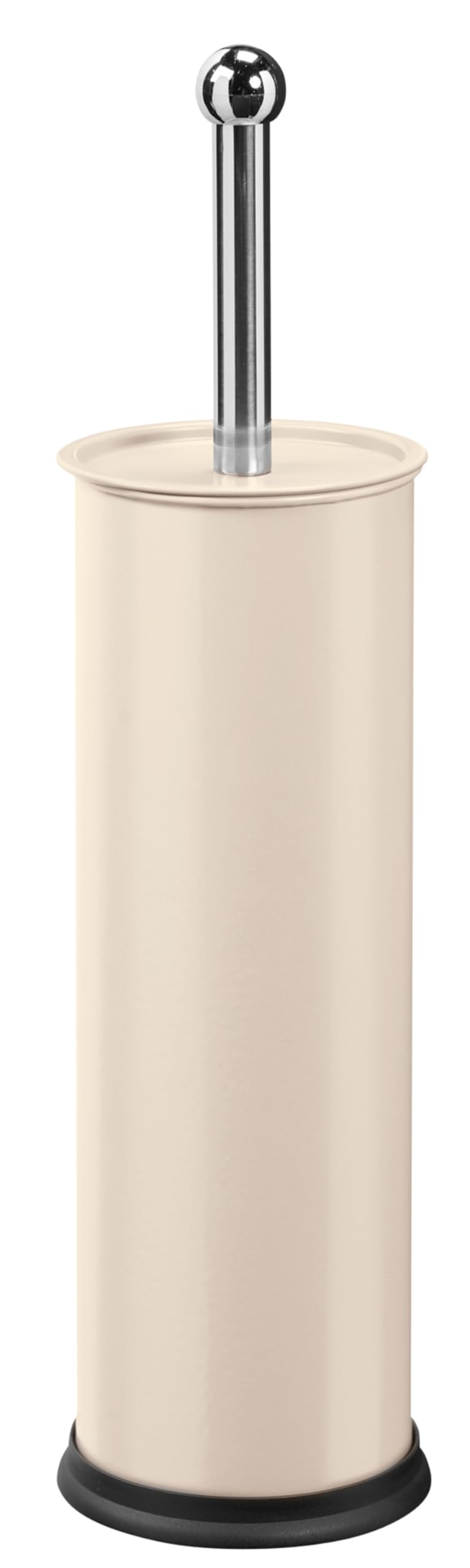 ROSSIGNOL toilet brush holder, Shiny stainless steel, Ivory-coloured, one size