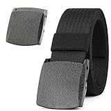 JASGOOD Unisex Nickel Free Belt 1.5 In Nylon Adjustable Web Belt with Plastic Buckle
