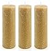 Root Unscented 2 x 6-Inch Timberline Pillar Candles, Raw Beeswax Color, 3-Count Box