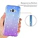 Casetego Compatible with Galaxy S8 Plus Case,360 Full Body Two Piece Slim Crystal Transparent Case with Built-in Screen Protector for Samsung Galaxy S8 Plus,Blue/Purple