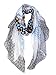 GERINLY Soft Stylish Shawl Wrap: Wave Stripe Print Lightweight Scarf (Beige)
