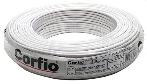 Fio Sólido 6,0 mm Branco Corfio com 100 m