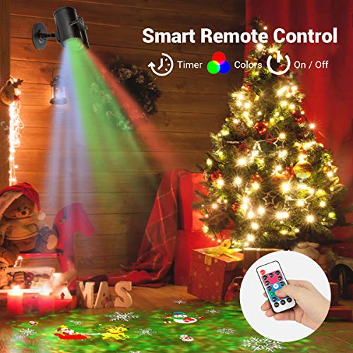 Ocean Wave Christmas Projector Lights, Dr. Prepare Remote Control 2-in-1 Ripple Light with 10 Slides Patterns, Indoor Outdoor Holiday Decorations IPX65 Waterproof for Party, Christmas, Halloween