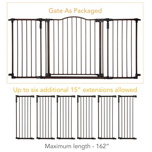 North States 6 Bar Extension for the Bronze Deluxe Décor Gate: Adds an additional 15 inches to the width of the gate for extra wide spaces (15" width, Bronze)