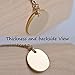 HUAN XUN Stainless Steel Handwritting Initial Round Disc Necklace E